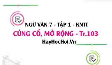 Soạn bài Củng cố, mở rộng trang 103 Ngữ văn lớp 7 Kết nối tri thức tập 1